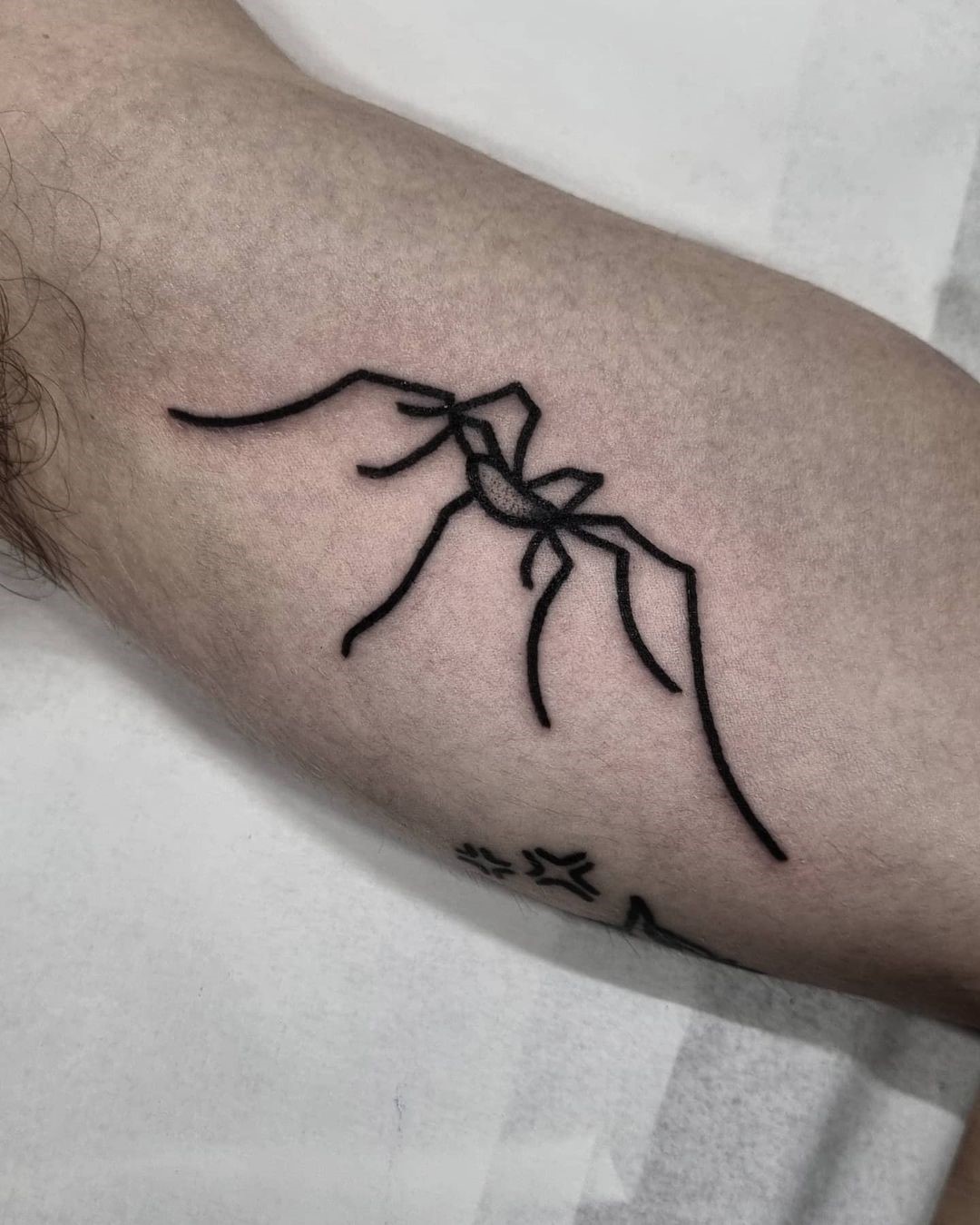Small & Tiny Black Spider Tattoo 