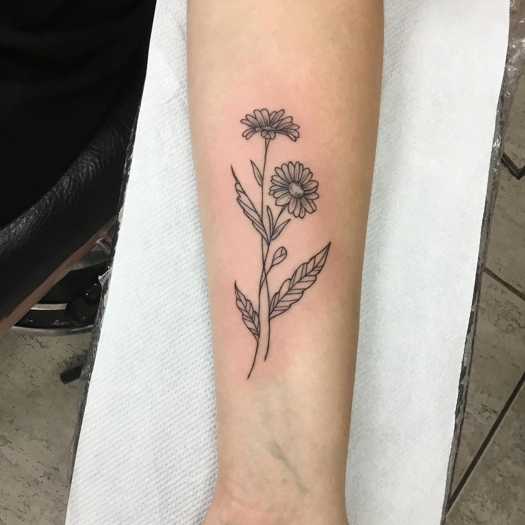 Top 30 Beautiful Aster Flower Tattoo Design Ideas (2023 Updated) - Saved Tattoo