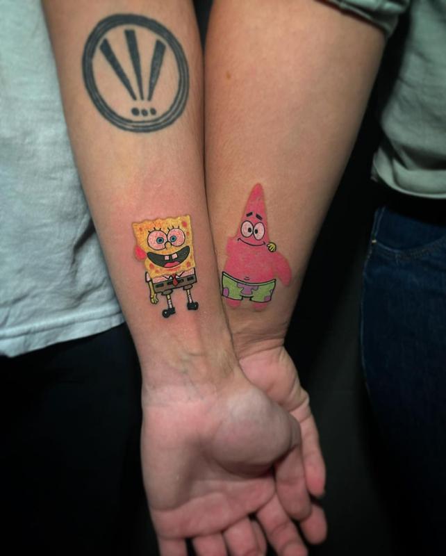 Best Friend Tattoo Sponge Bob 1