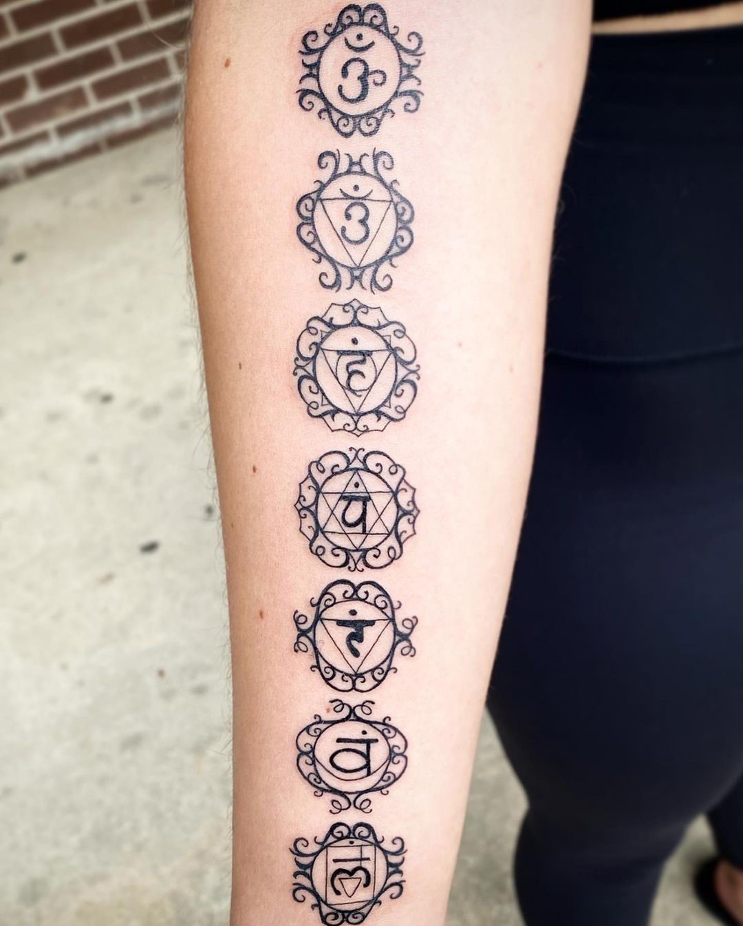 Seven Chakra Tattoo  Hand tattoos for guys Chakra tattoo Tattoo designs  wrist