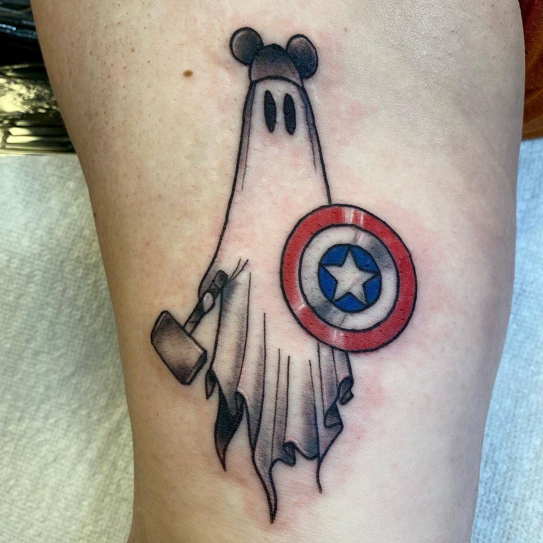 Captain America Ghost Tattoo 