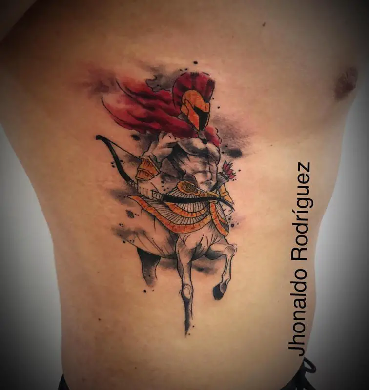 Tattoo uploaded by Jennifer R Donnelly • Sagittarius tattoo by Sharon Wolf  #SharonWolf #sagittarius #zodiac #astrology #horoscope • Tattoodo