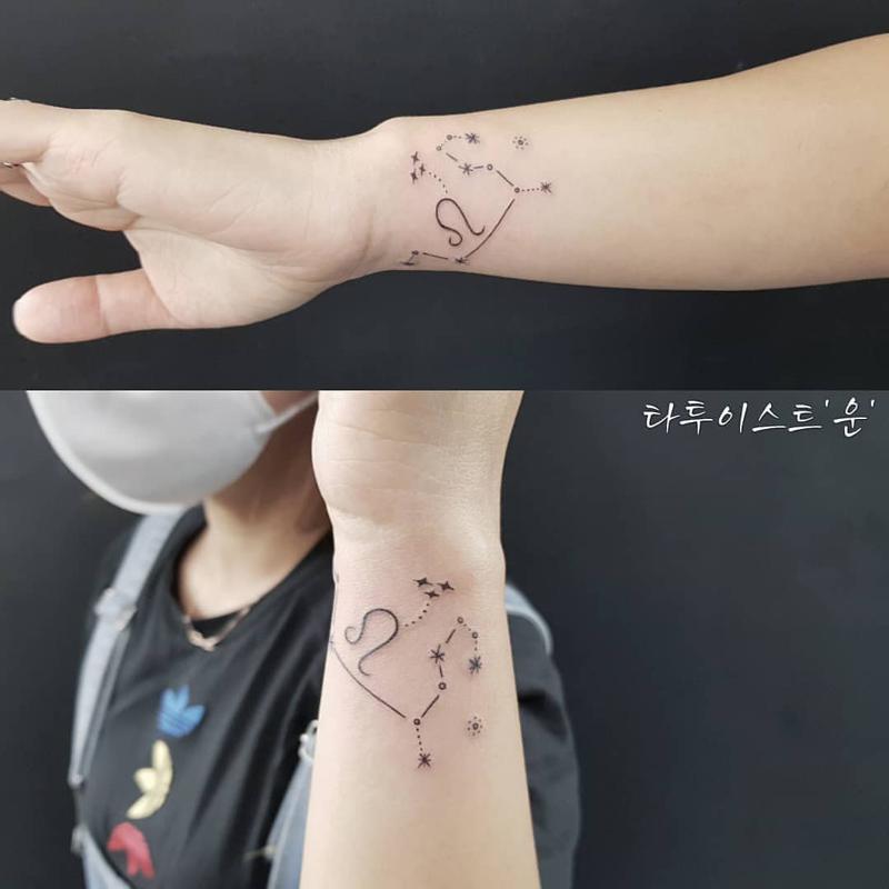 Constellation Zodiac Sign Tattoo Design