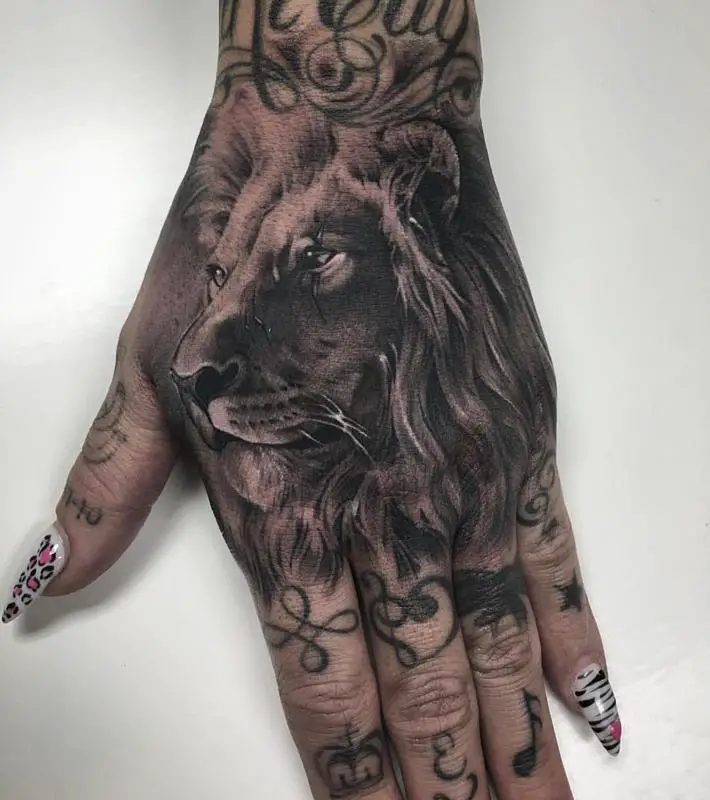 Female Lion Tattoo 1