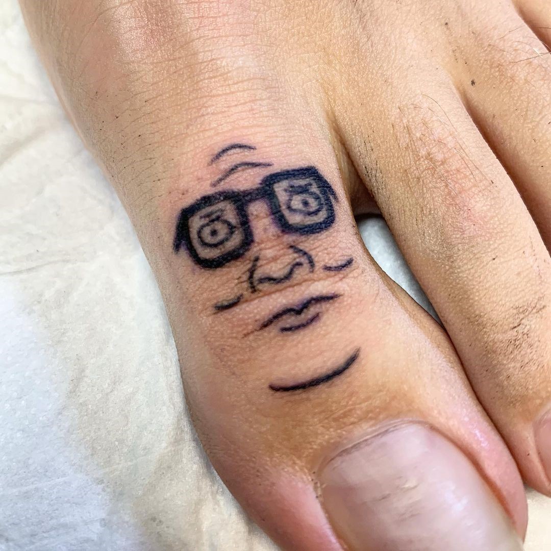 Funny Small Toe Tattoo 