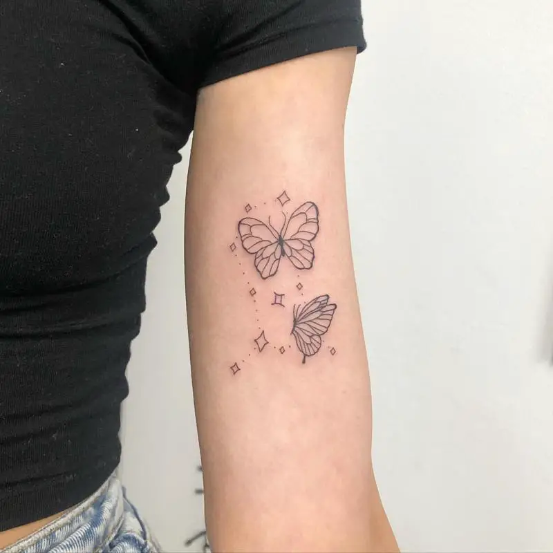 Gemini Butterfly Tattoo 1