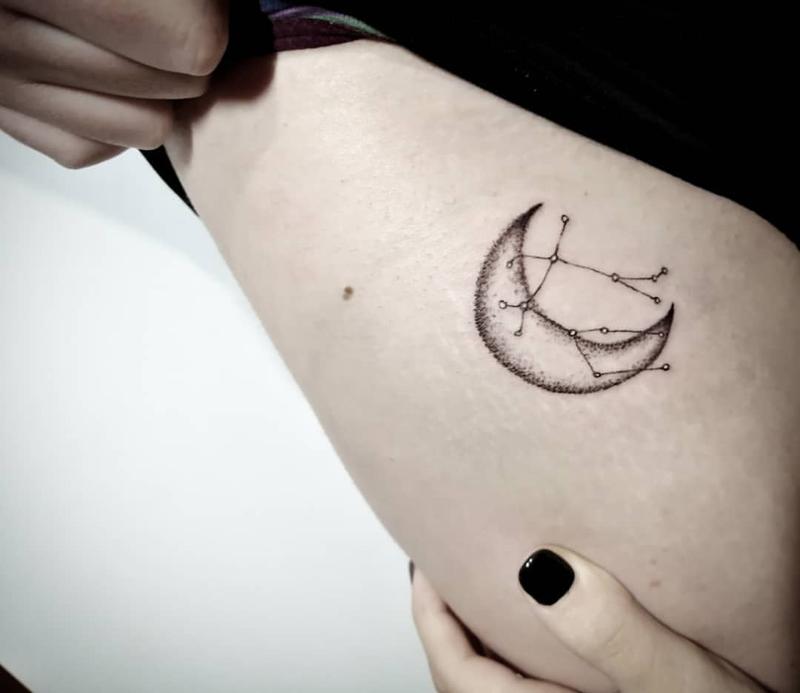 Gemini Sun and Moon Tattoo 3