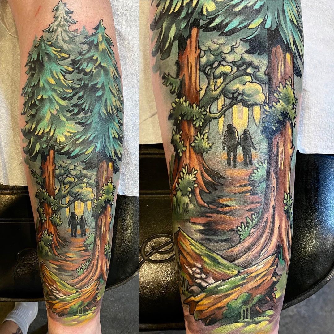 Gorgeous Green Forest Tattoo Combo 