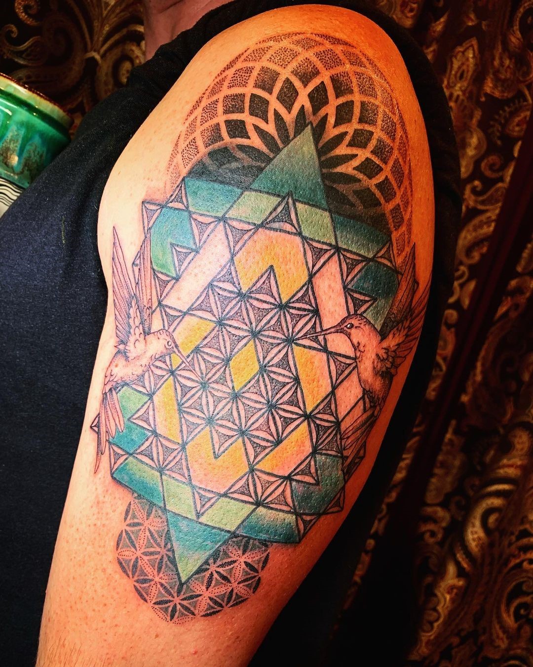 Large & Noticeable Flower Of Life Ink 