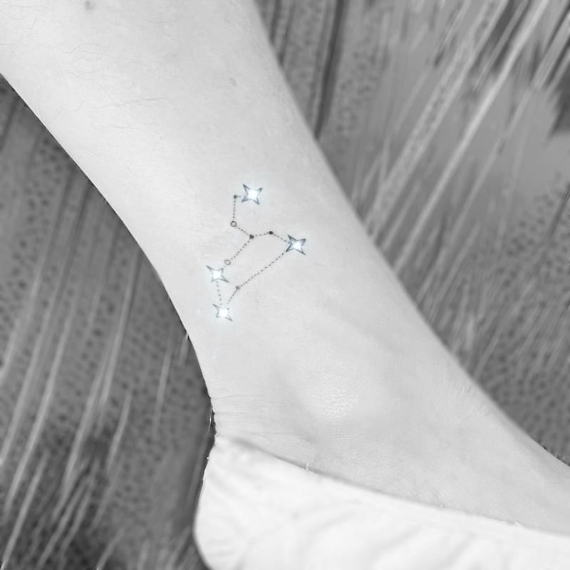 Leg Leo Constellation Tattoo Design