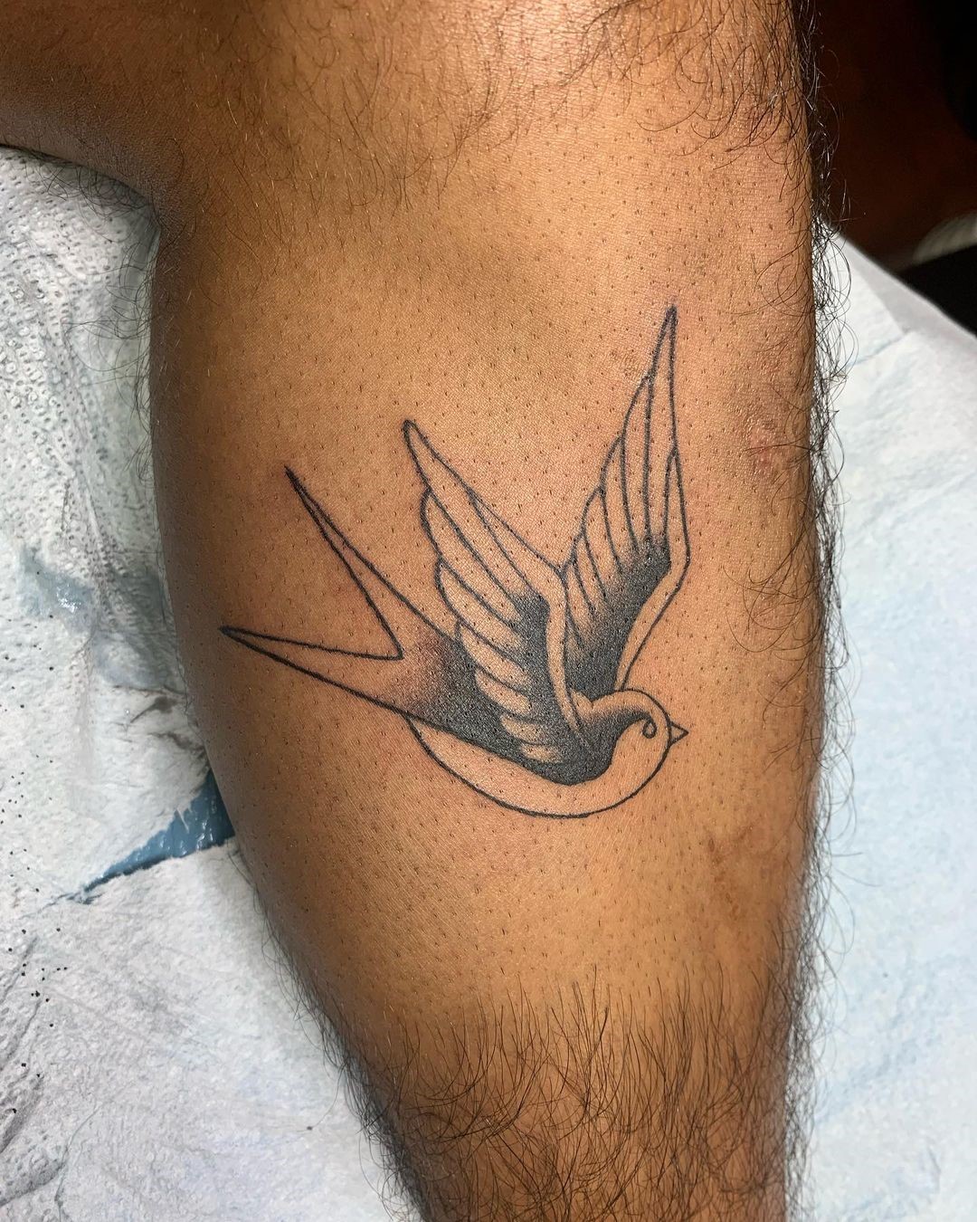 Leg Sparrow Tattoo 