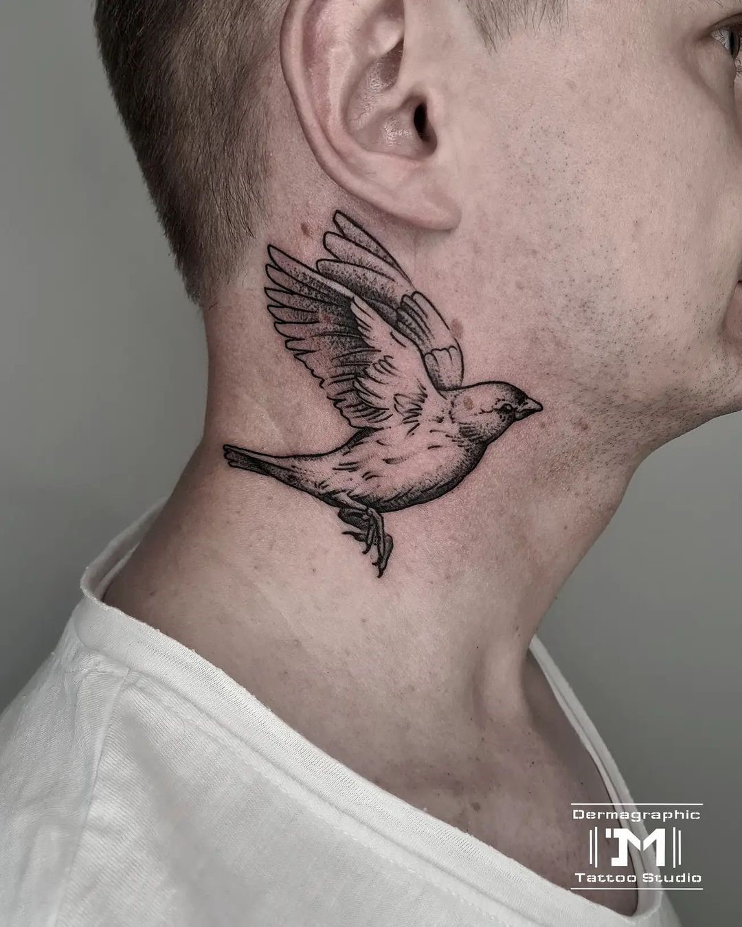 Neck Sparrows Tattoo 