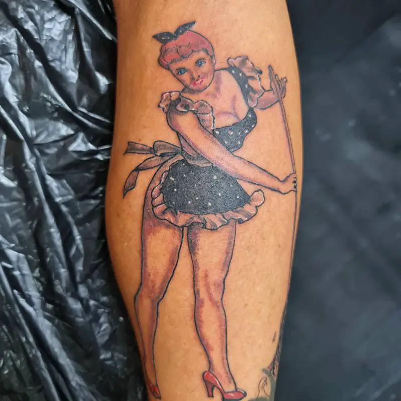 Pin Up Housewife Tattoo Design