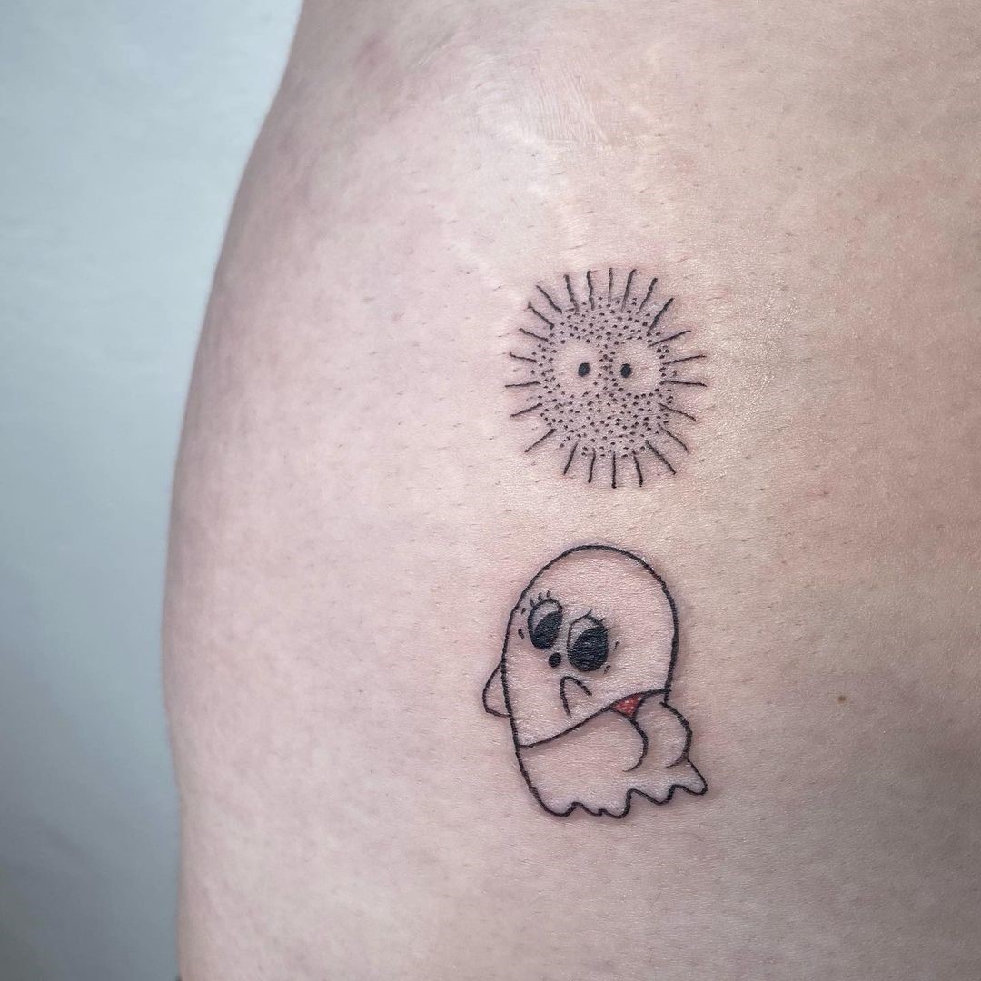 Sad Ghost Tattoo 
