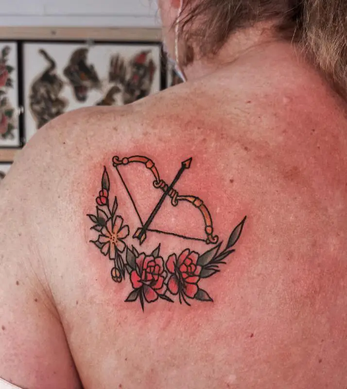 Sagittarius Flower Tattoos 2