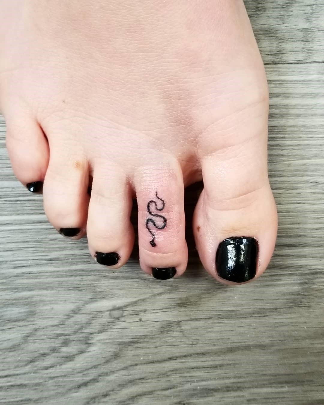 Small Delicate Toe Tattoo 