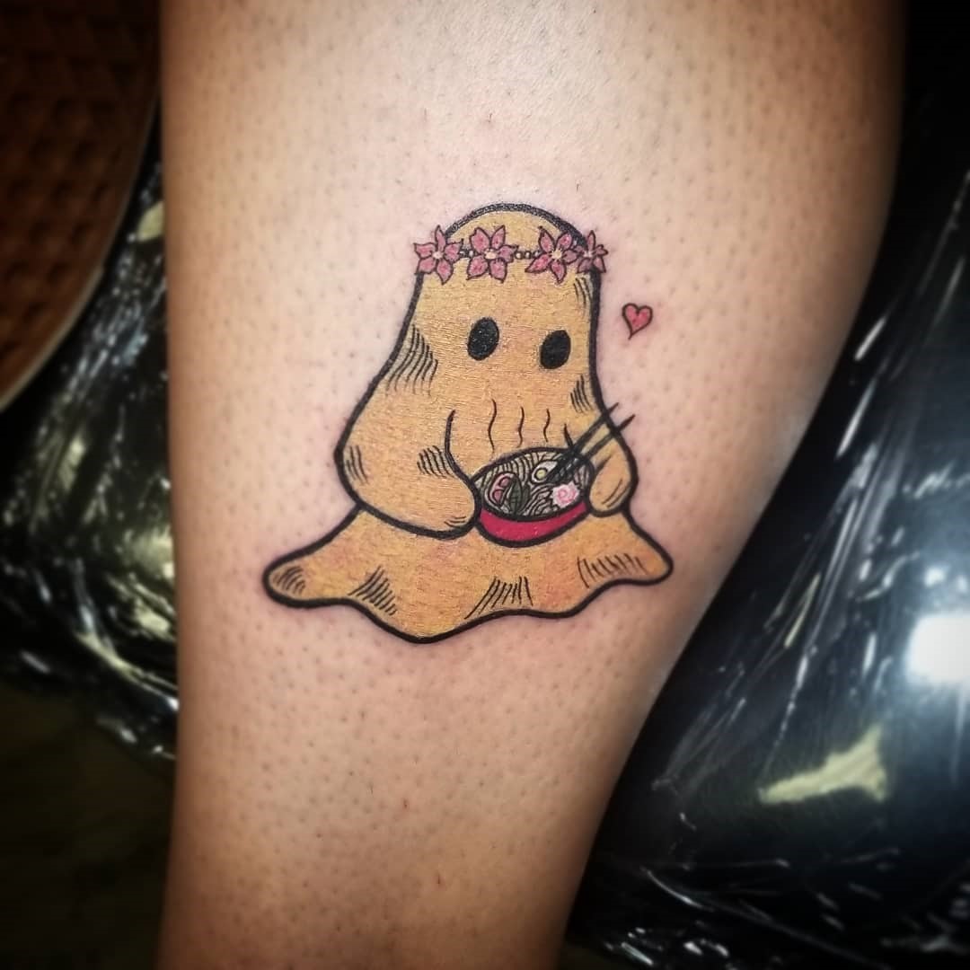 Small & Simple Ghost Tattoo 