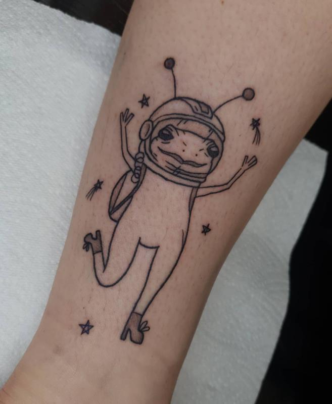 Space Frog Tattoo