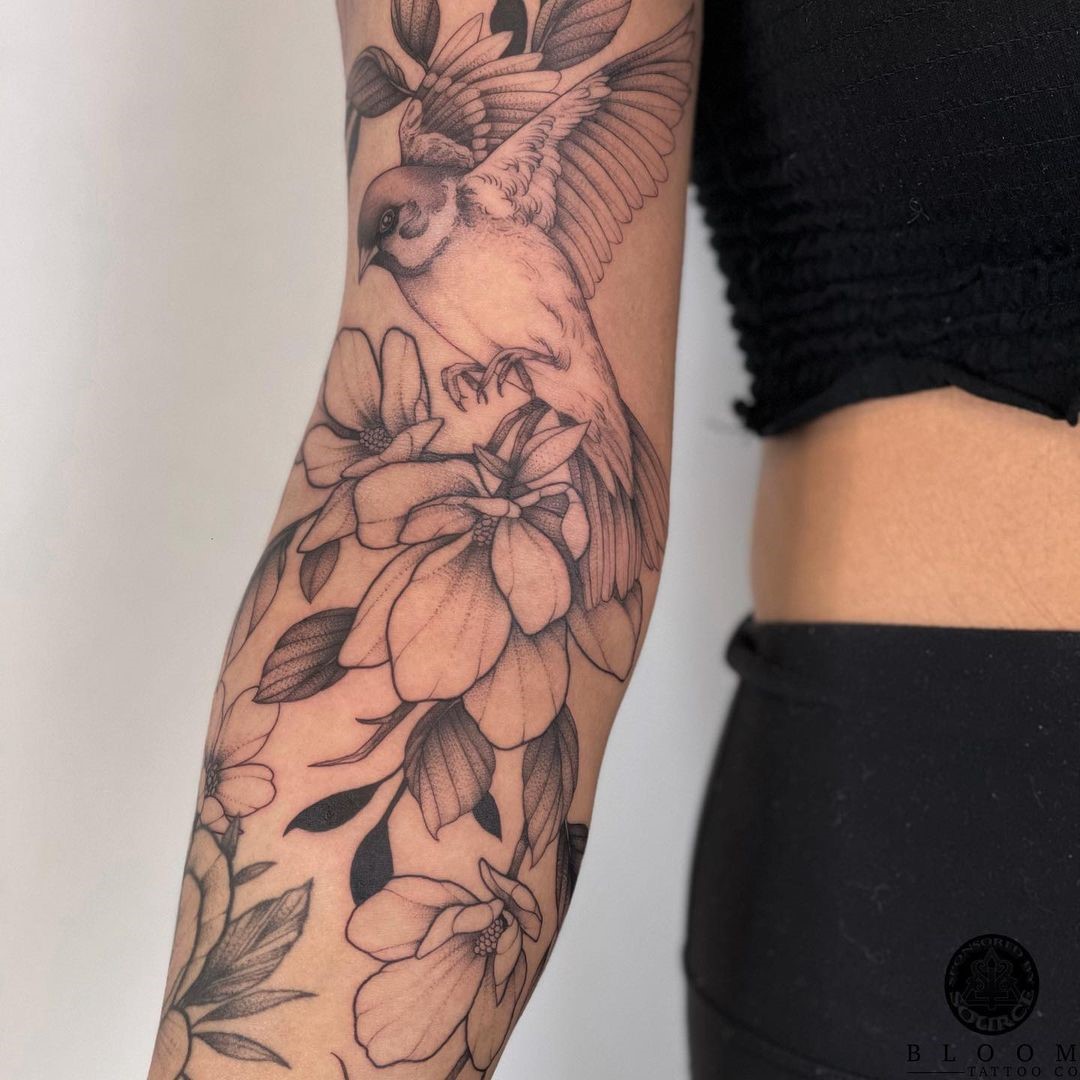 Sparrow Tattoo Ideas Black Ink 