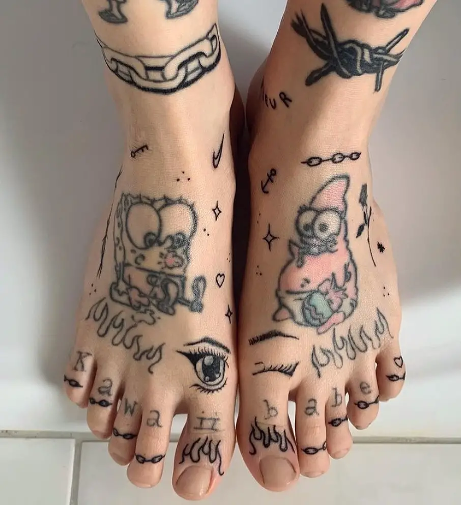 30+ Funny Toe Tattoo Design Ideas (2023 Updated) - Saved Tattoo