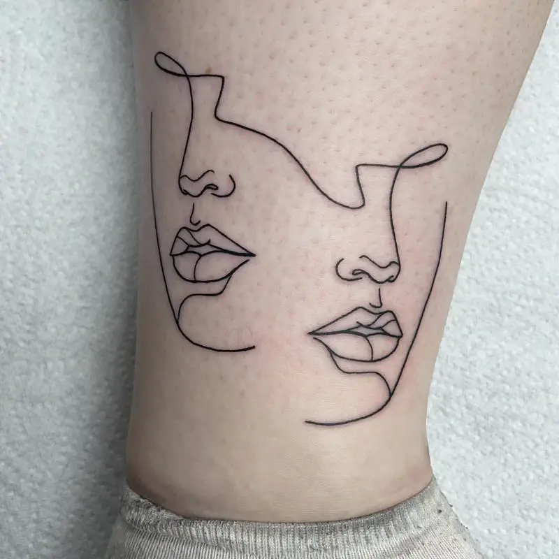 Gemini tattoos two faces
