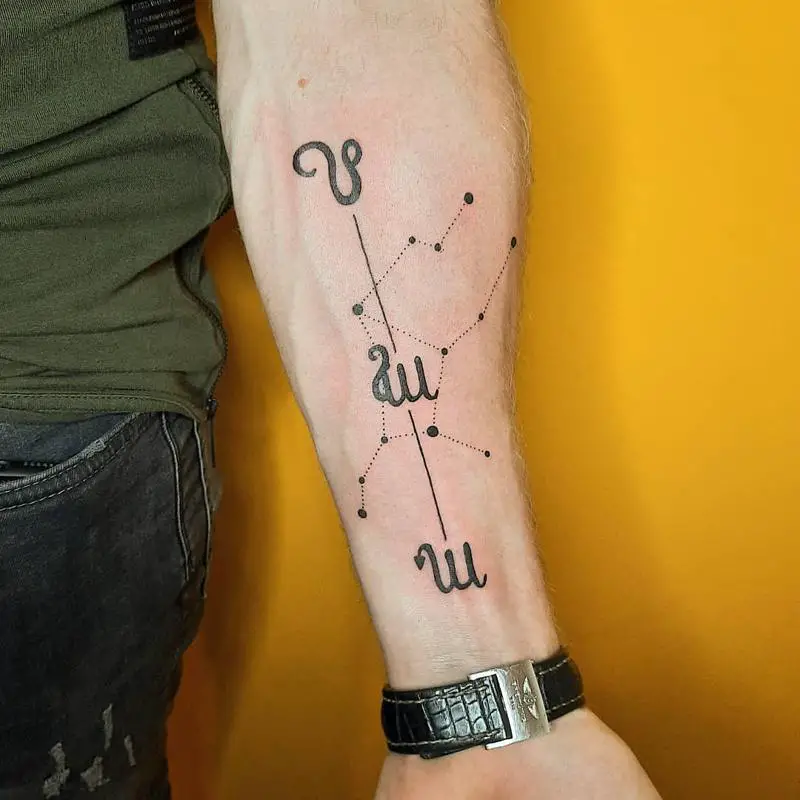 Virgo Tattoo With Ancestral Symbols 3