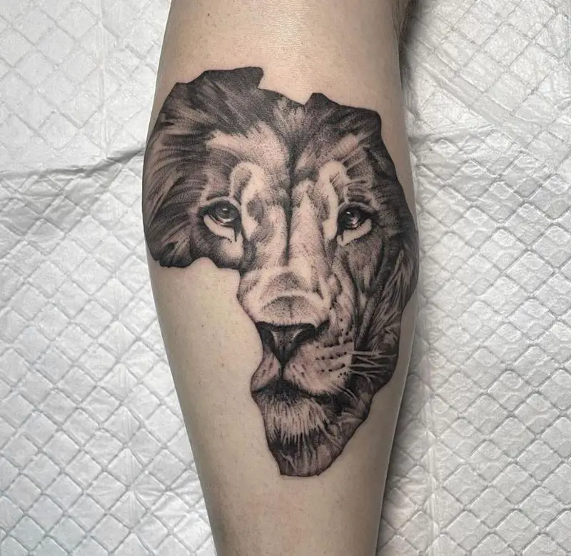 African Lion/Lioness Tattoo 1
