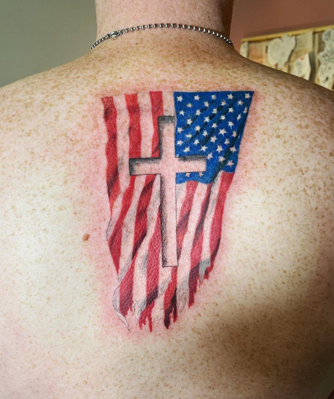 American Flag Tattoo Designs On Back 