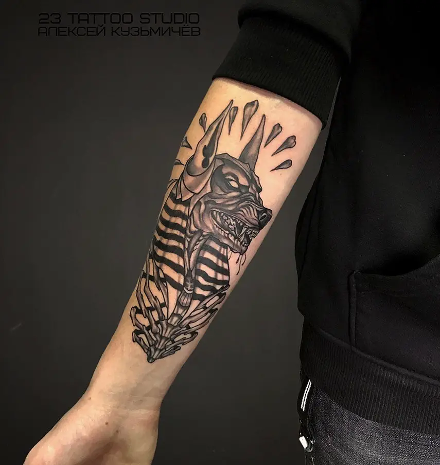 Anubis Forearm Tattoos