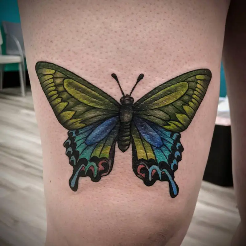 Butterfly Knee Tattoo 2