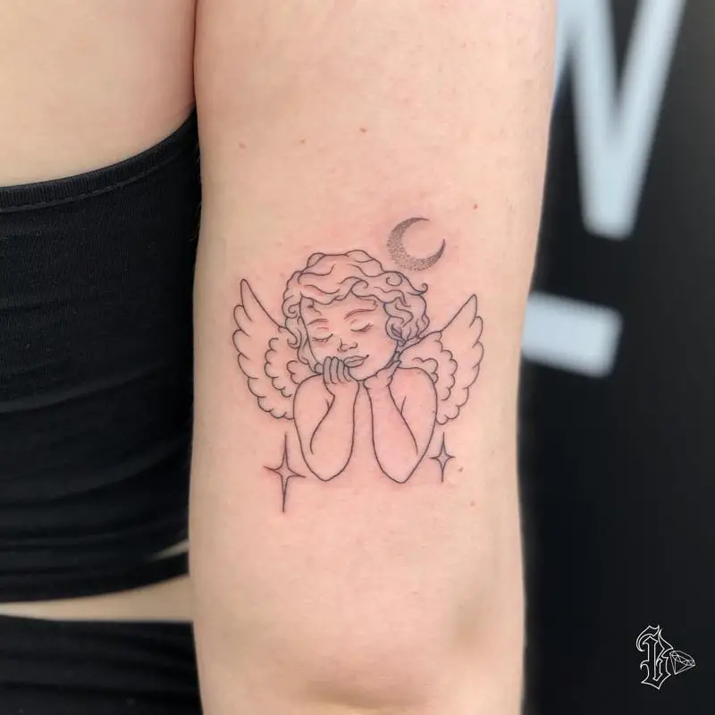 40+ Captivating Cherubs Tattoo Design Ideas (Spiritual Connection, Powerful Meanings) - Saved Tattoo