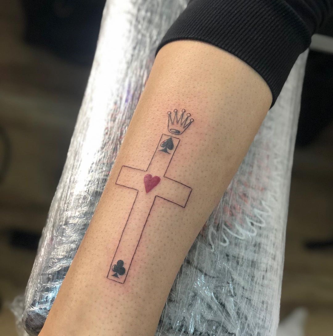 Cross Ace Tattoo 