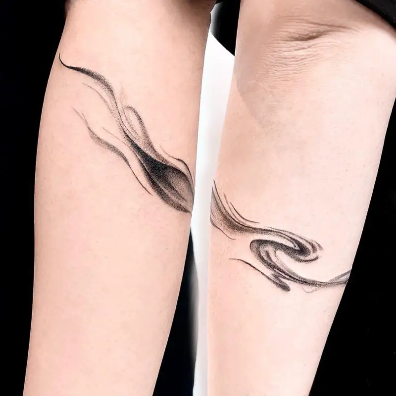 Leg Flame Tattoo 2