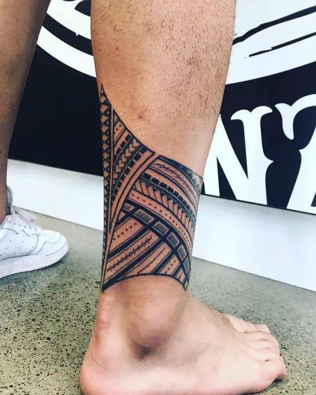 Leg Polynesian Tattoo Designs 5