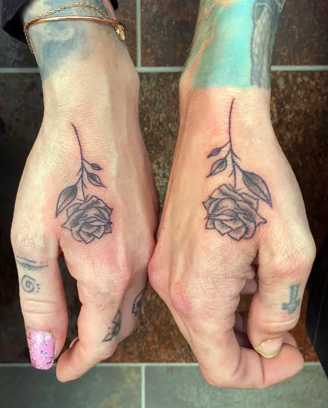 Matching Roses Tattoo