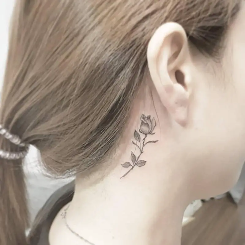 Minimalist Rose Tattoo