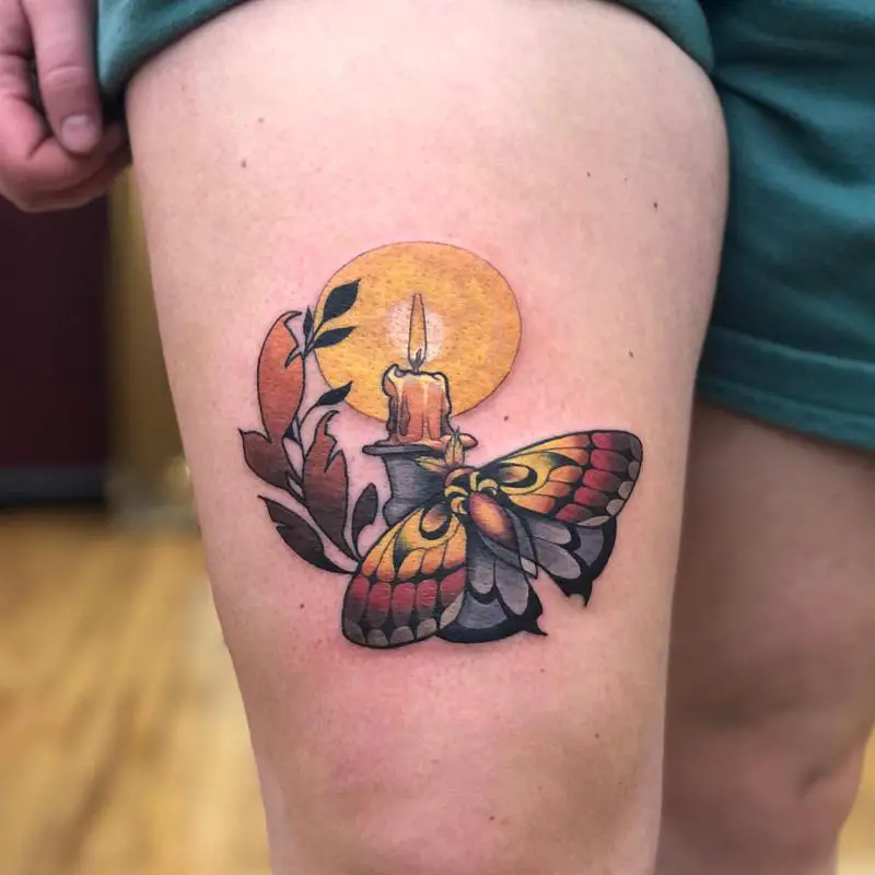 Moth to a flame tattoo meaning