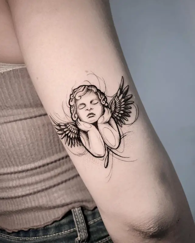 Discover 72+ cherub tattoo designs - thtantai2