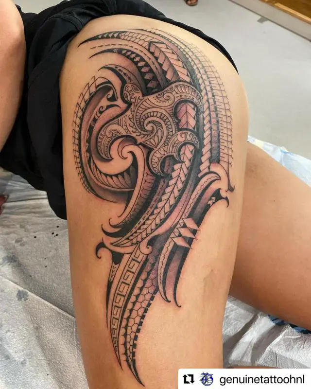 Polynesian Sea Turtle Tattoo Design 3