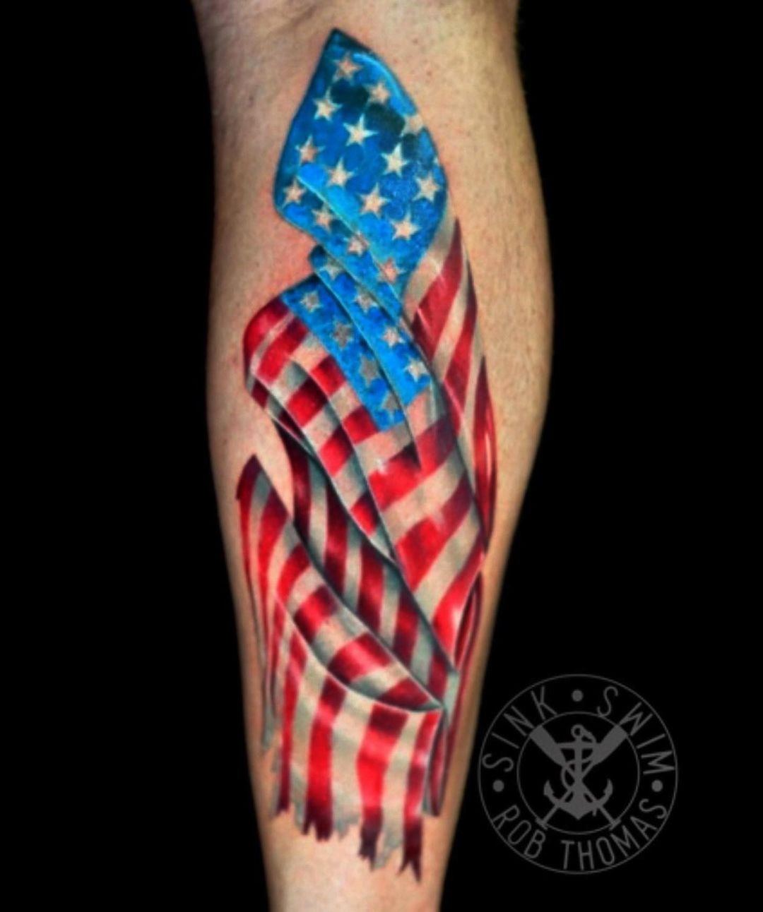 Top 30 American Flag Tattoo Design Ideas (Sleeve, Back, Black And White) -  Saved Tattoo