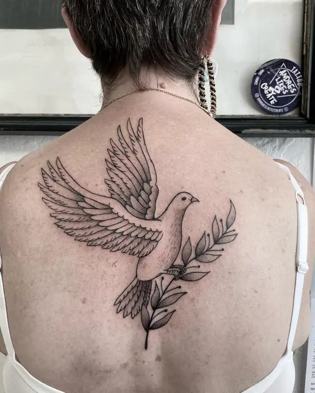 The Descending Dove Tattoo Design 1