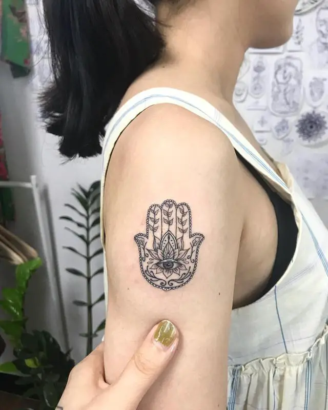 Traditional Hamsa Tattoo 3