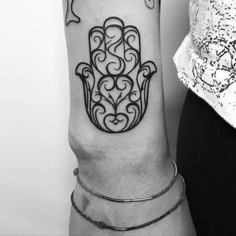 Tribal Hamsa Tattoo 1