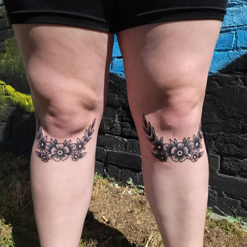 Under Knee Tattoo 1