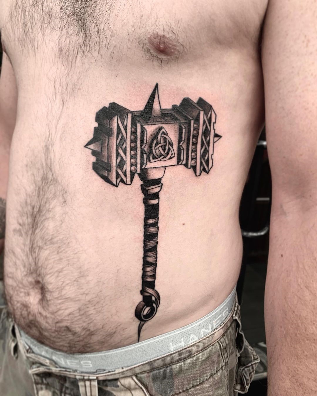 Warrior Viking Hammer Tattoo 