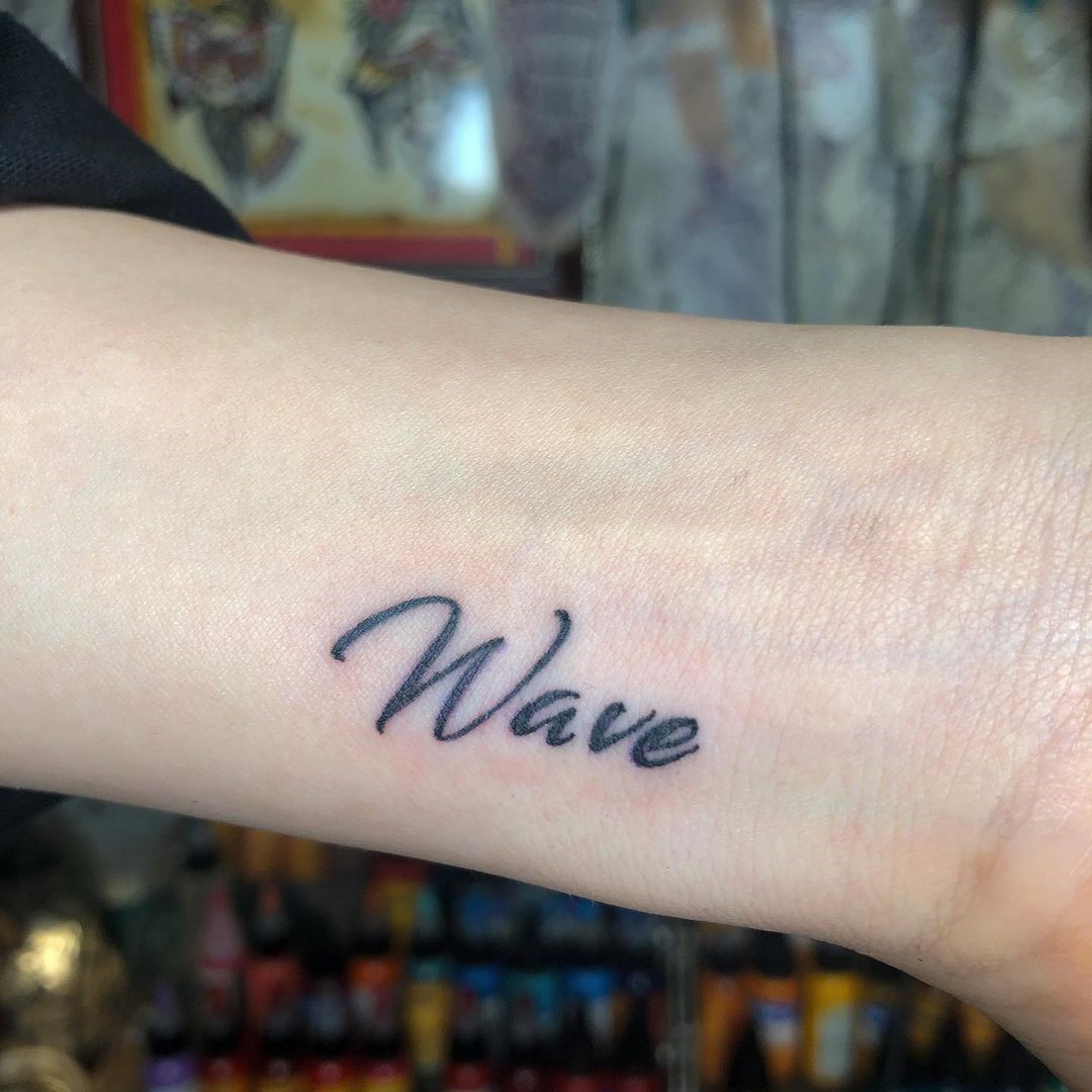 Wave Word Tattoo 