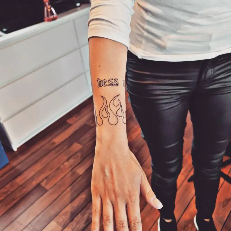 Wrist Flame Tattoo 2