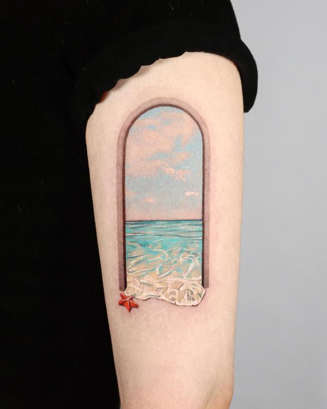Artistic Ocean Tattoo 4