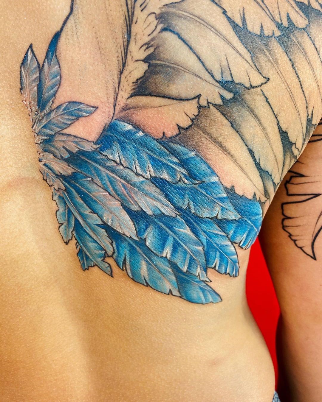 Waterproof Temporary Tattoo Stickers Gun Angel Wings Feather Back Arm Leg  Back Fake Tatto Flash Tatoo Art for Women Men  AliExpress