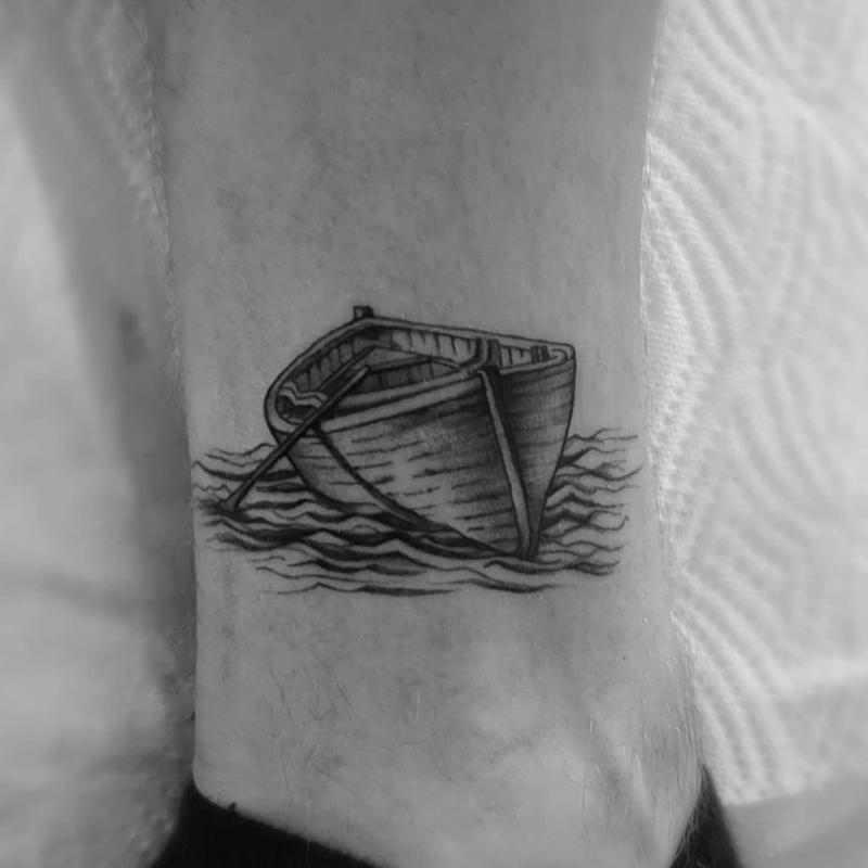 Boat/ship And Ocean Tattoo 4
